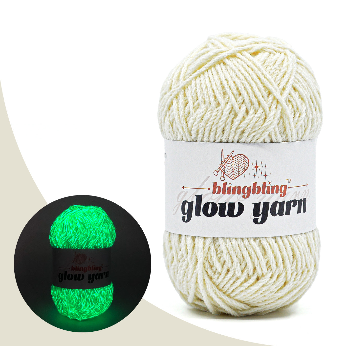 Glow-in-the-Dark Acrylic Yarn - Perfect for Crochet Projects(43 colors)