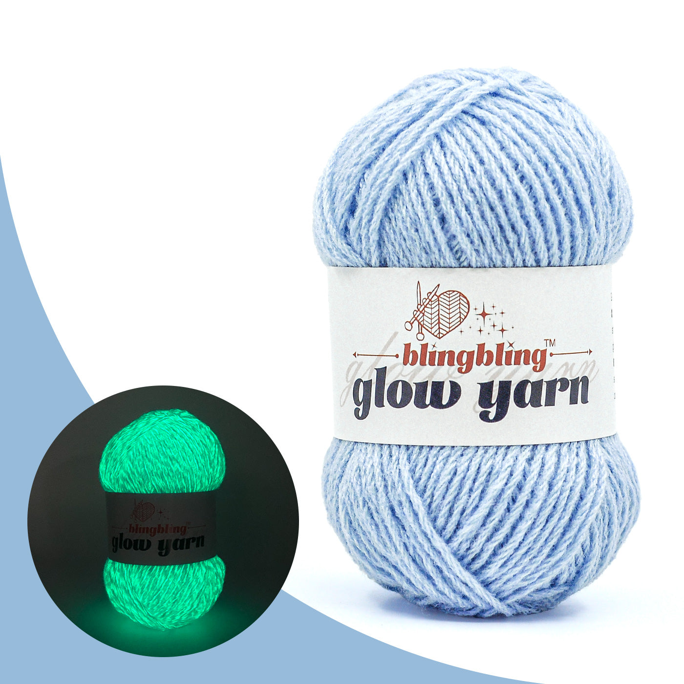 Glow-in-the-Dark Acrylic Yarn - Perfect for Crochet Projects(43 colors)