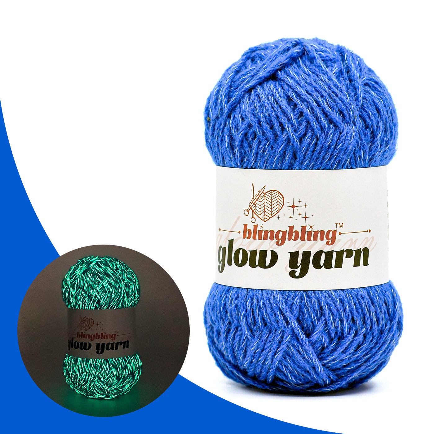 Glow-in-the-Dark Acrylic Yarn - Perfect for Crochet Projects(43 colors)