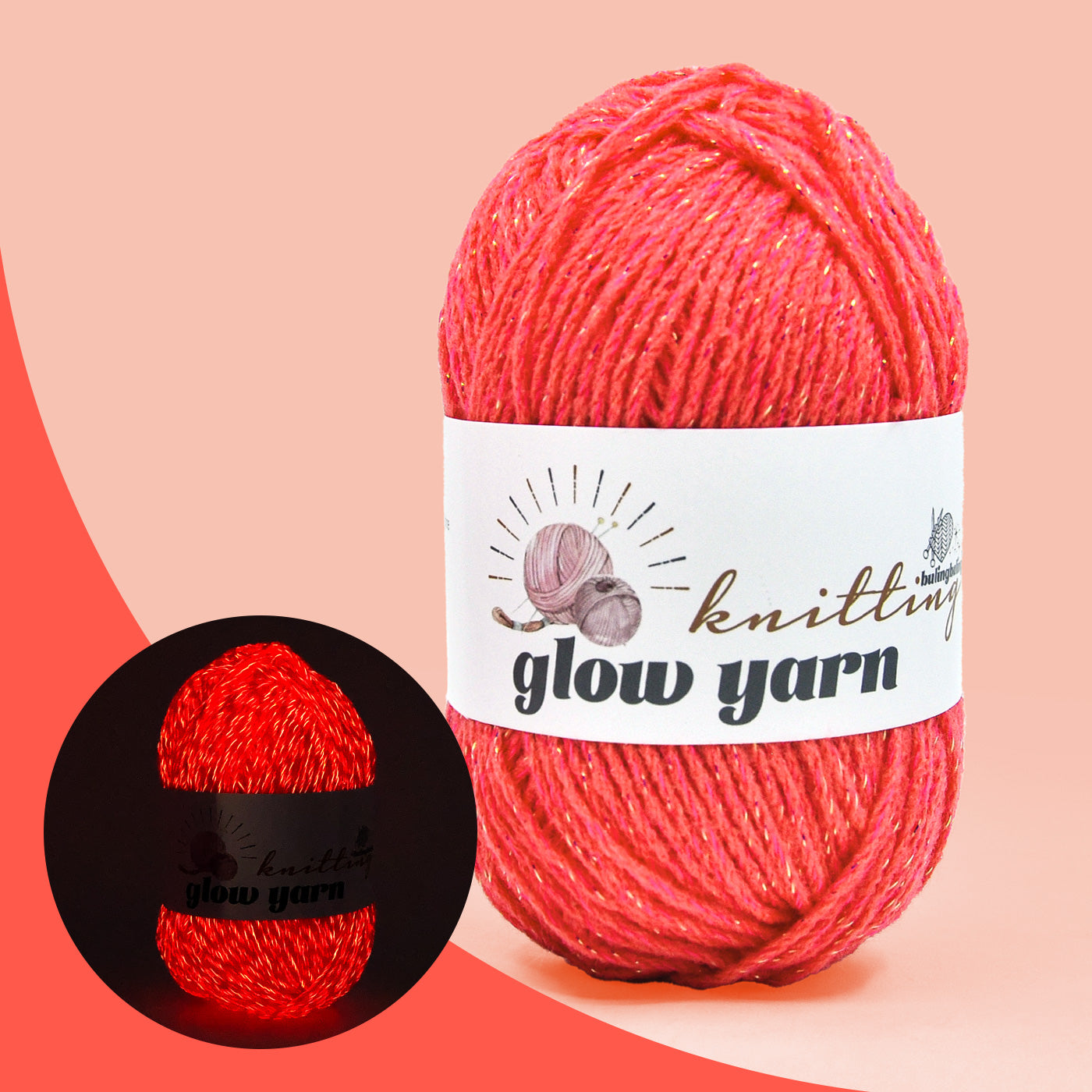 Glow-in-the-Dark Metallic Yarn - Premium Quality for Crochet & Knitting（40 Colors）