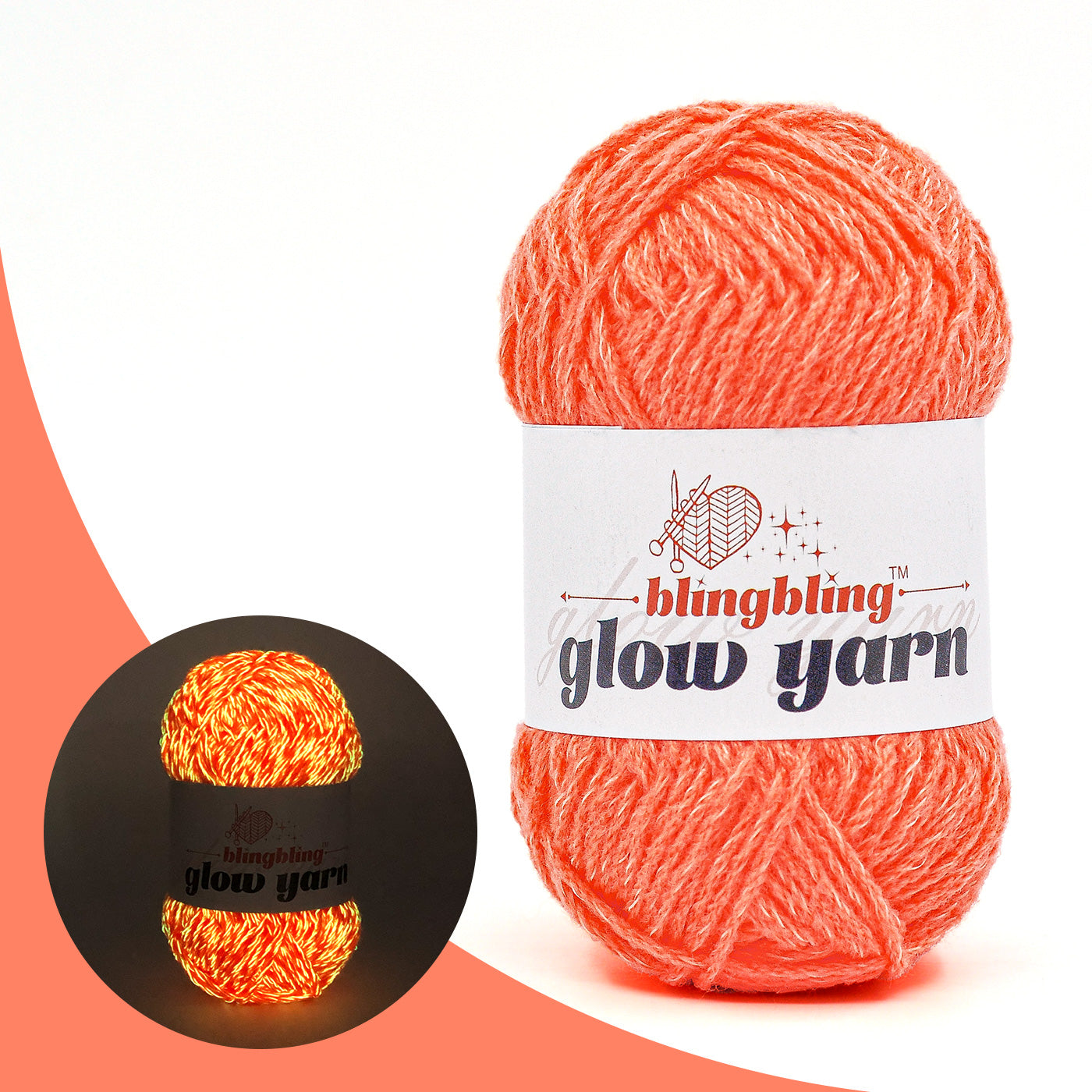 Glow-in-the-Dark Acrylic Yarn - Perfect for Crochet Projects(43 colors)