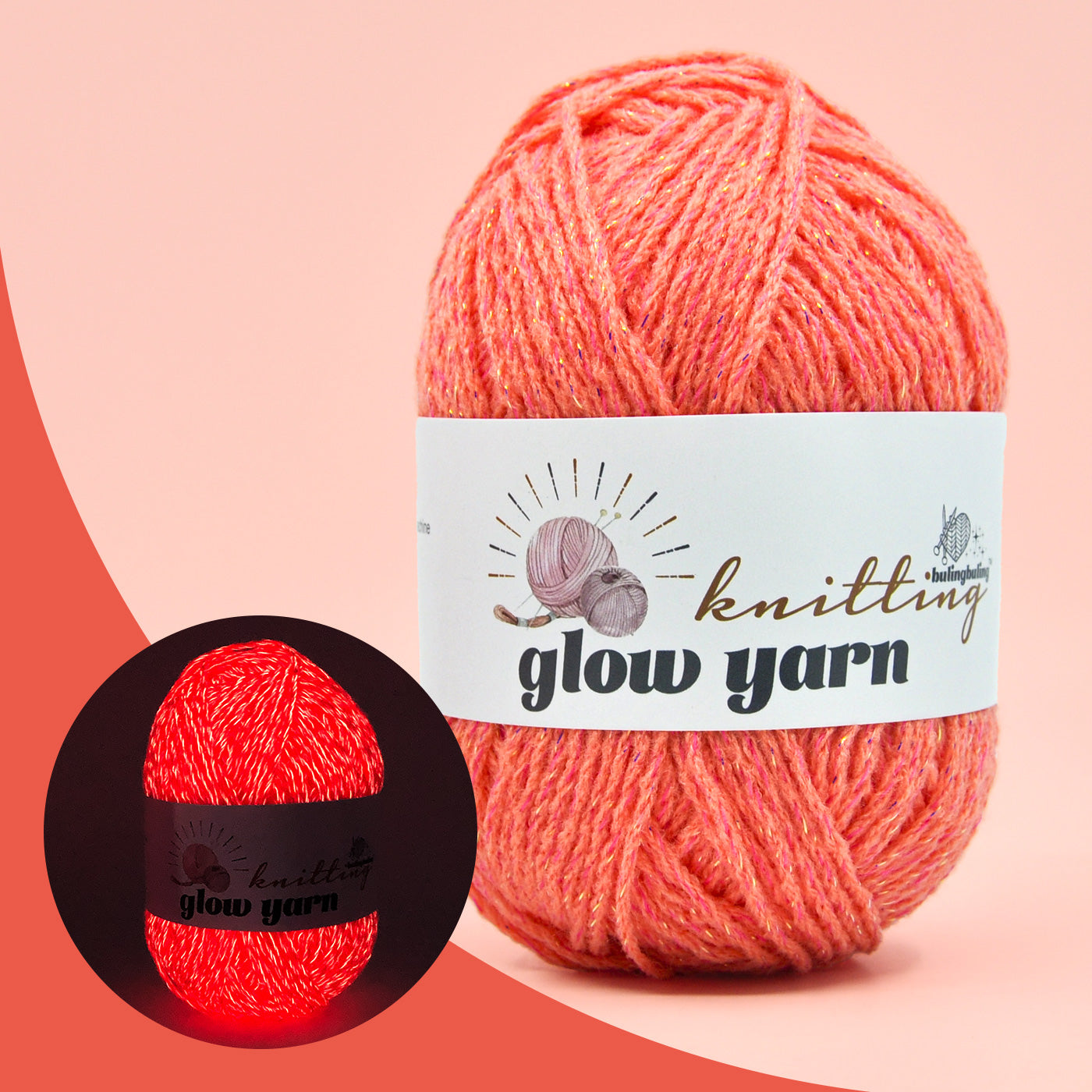 Glow-in-the-Dark Metallic Yarn - Premium Quality for Crochet & Knitting（40 Colors）