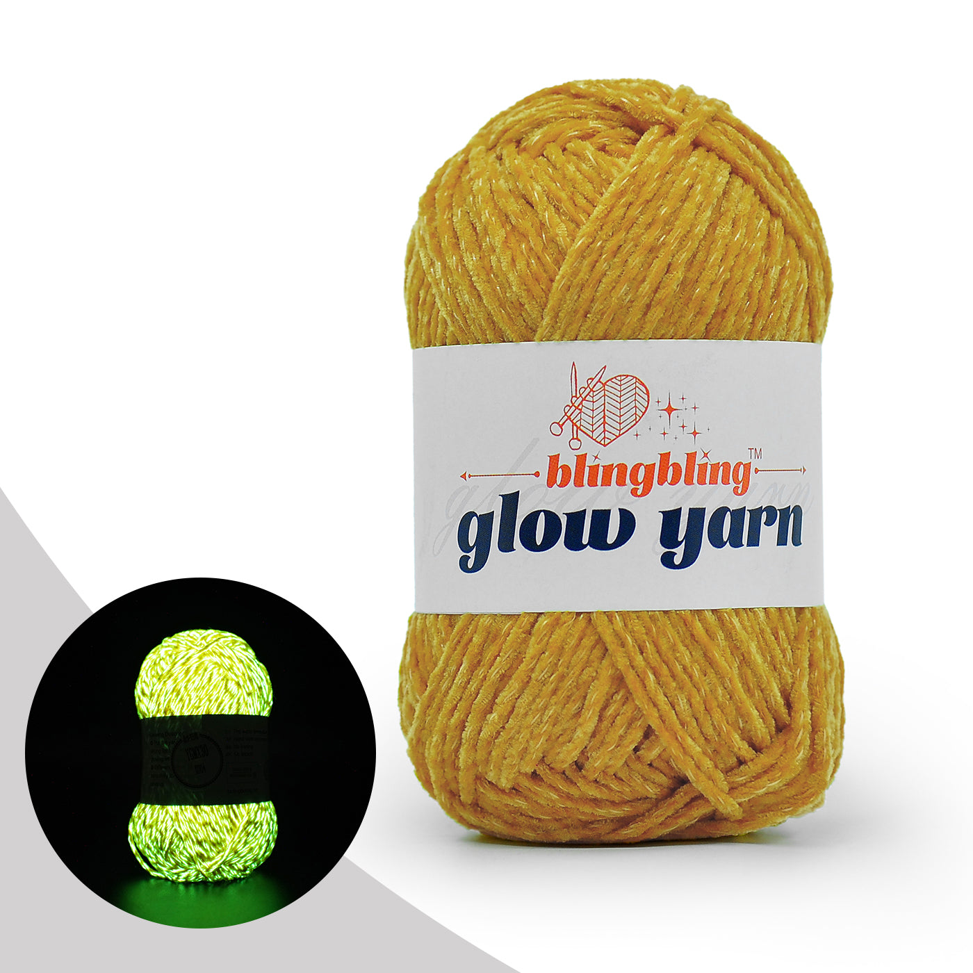 Premium Glow-in-the-Dark Chenille Yarn(41 colors)