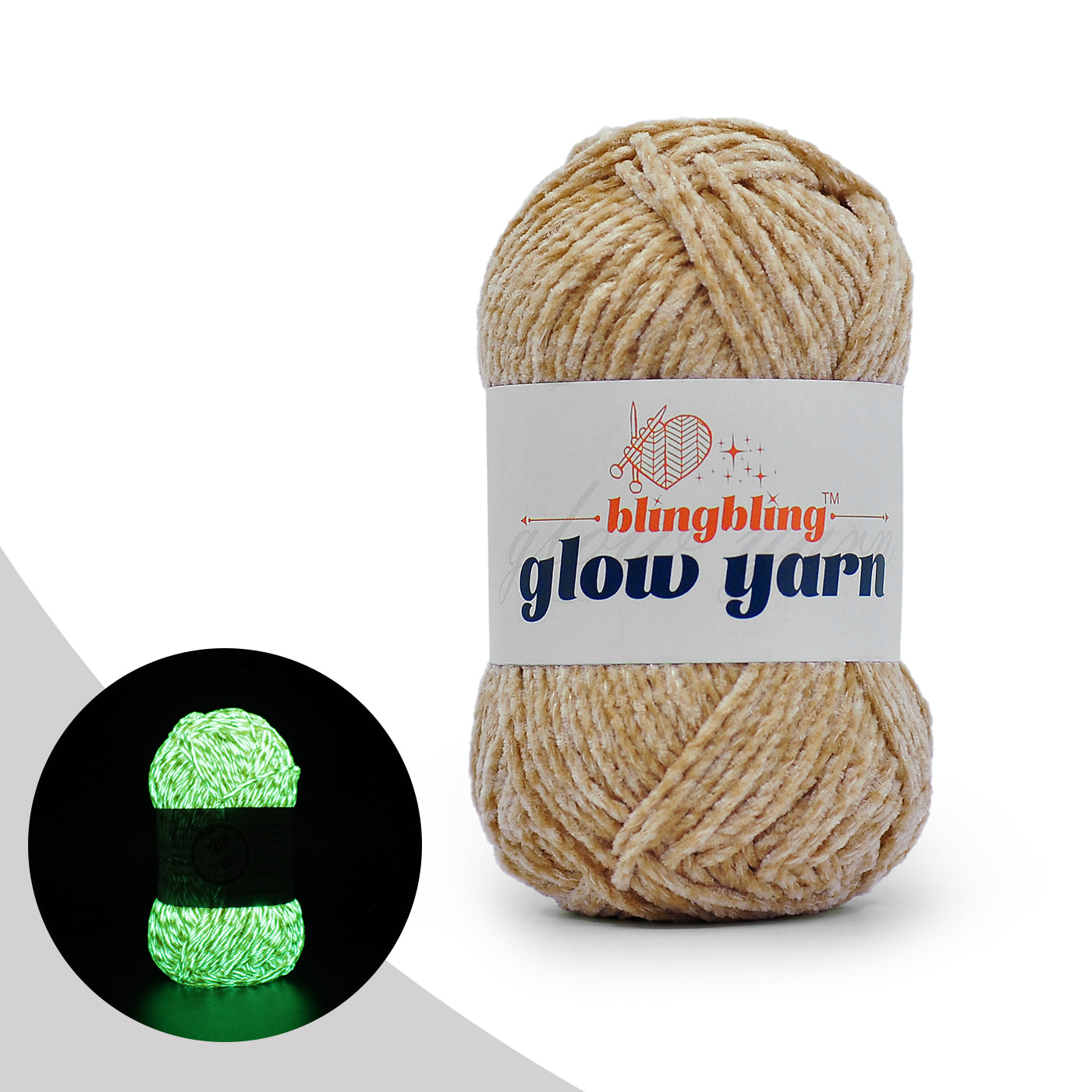 Premium Glow-in-the-Dark Chenille Yarn(41 colors)