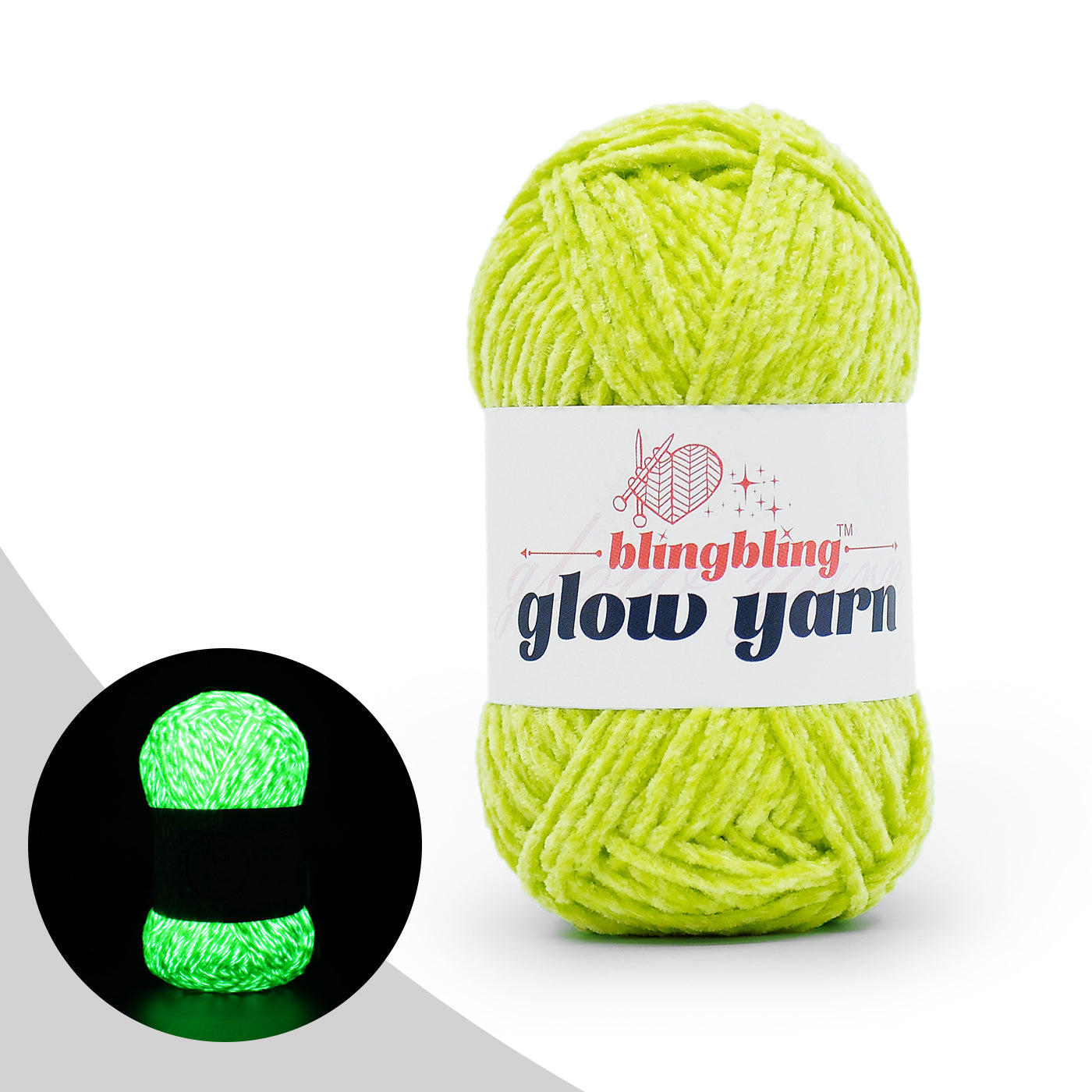 Premium Glow-in-the-Dark Chenille Yarn(41 colors)