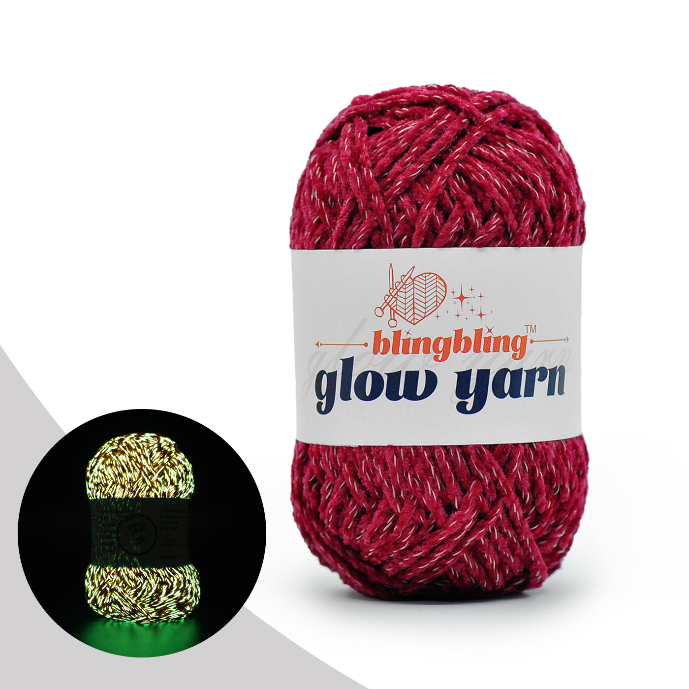 Premium Glow-in-the-Dark Chenille Yarn(41 colors)