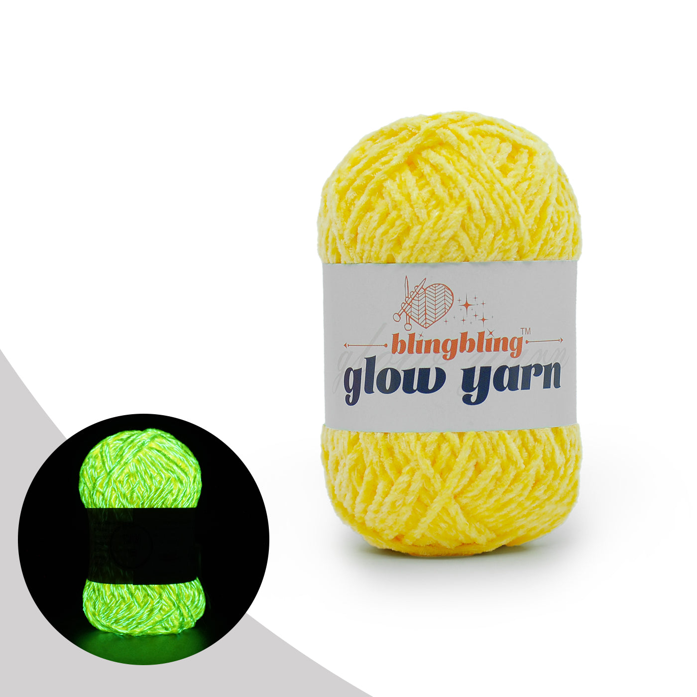 Premium Glow-in-the-Dark Chenille Yarn(41 colors)