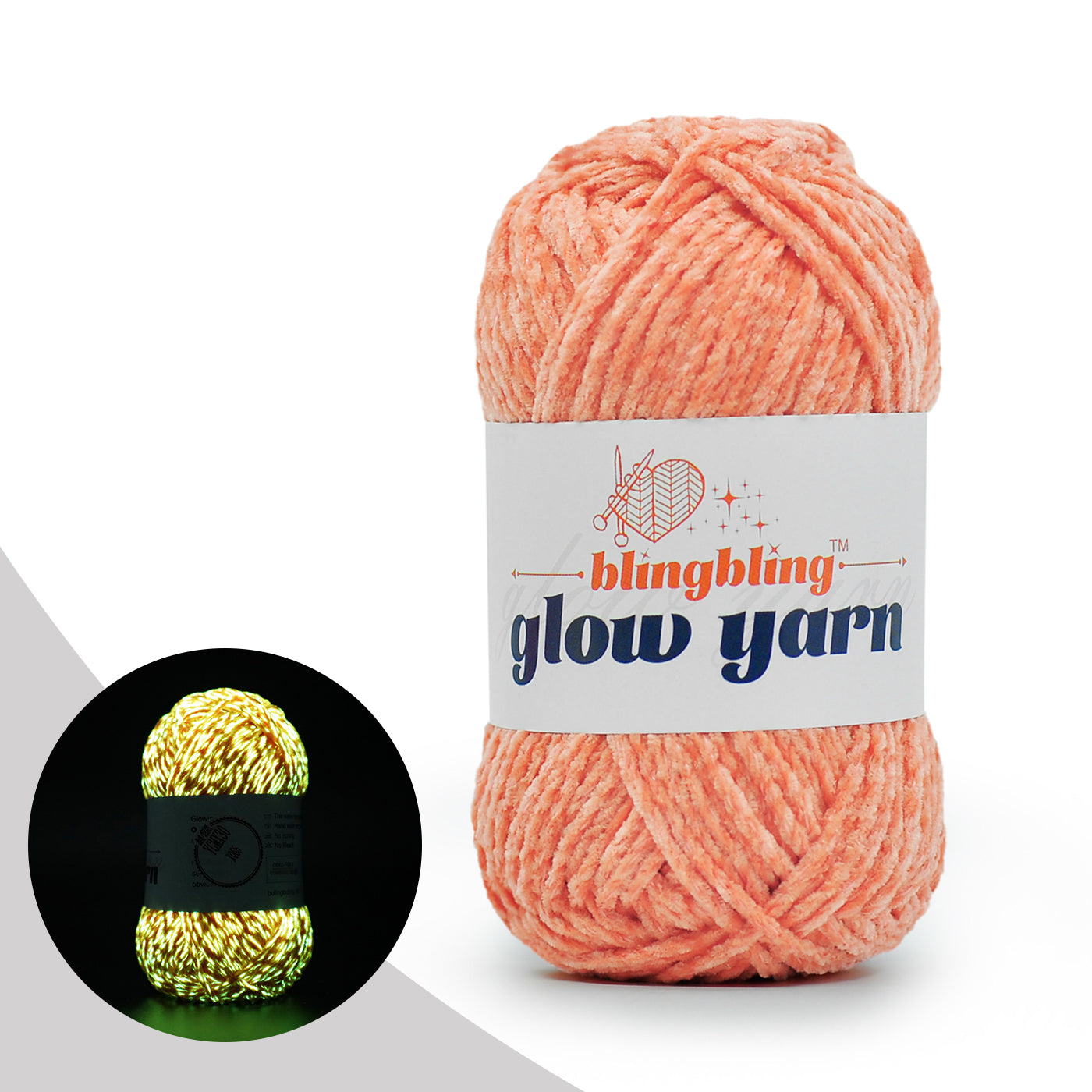 Premium Glow-in-the-Dark Chenille Yarn(41 colors)