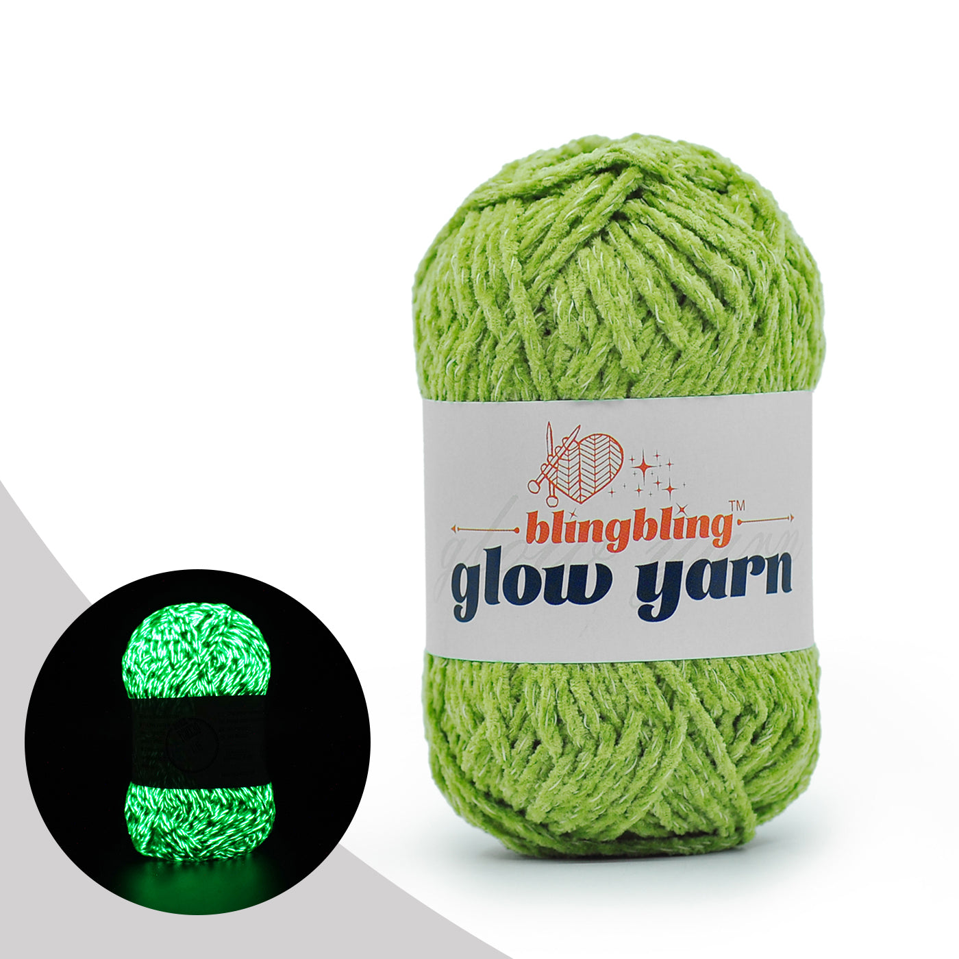 Premium Glow-in-the-Dark Chenille Yarn(41 colors)