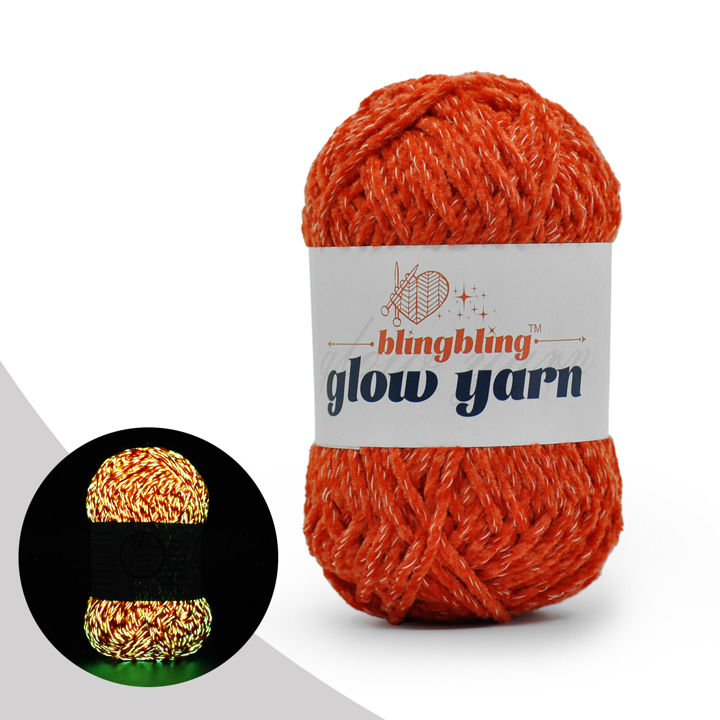 Premium Glow-in-the-Dark Chenille Yarn(41 colors)