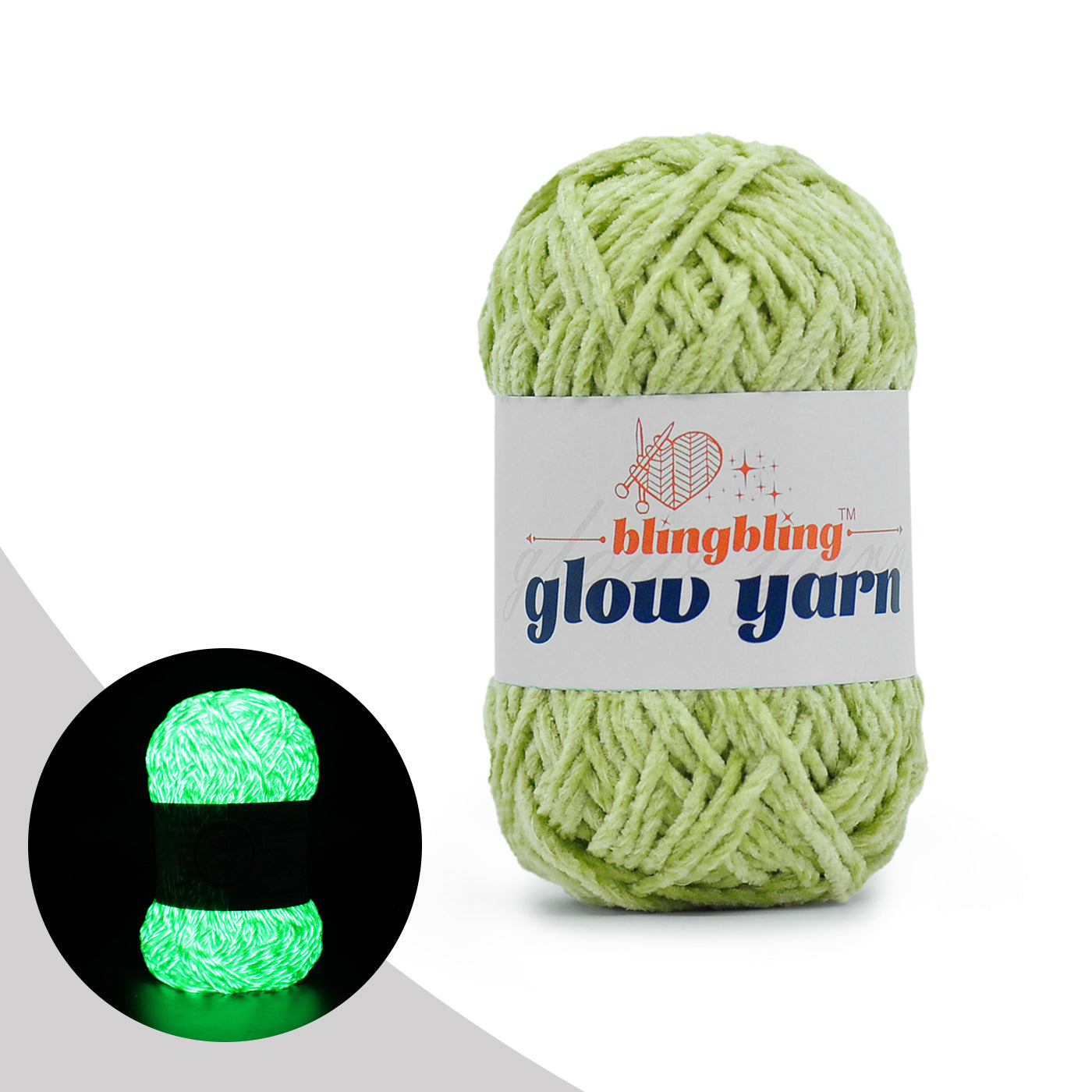 Premium Glow-in-the-Dark Chenille Yarn(41 colors)