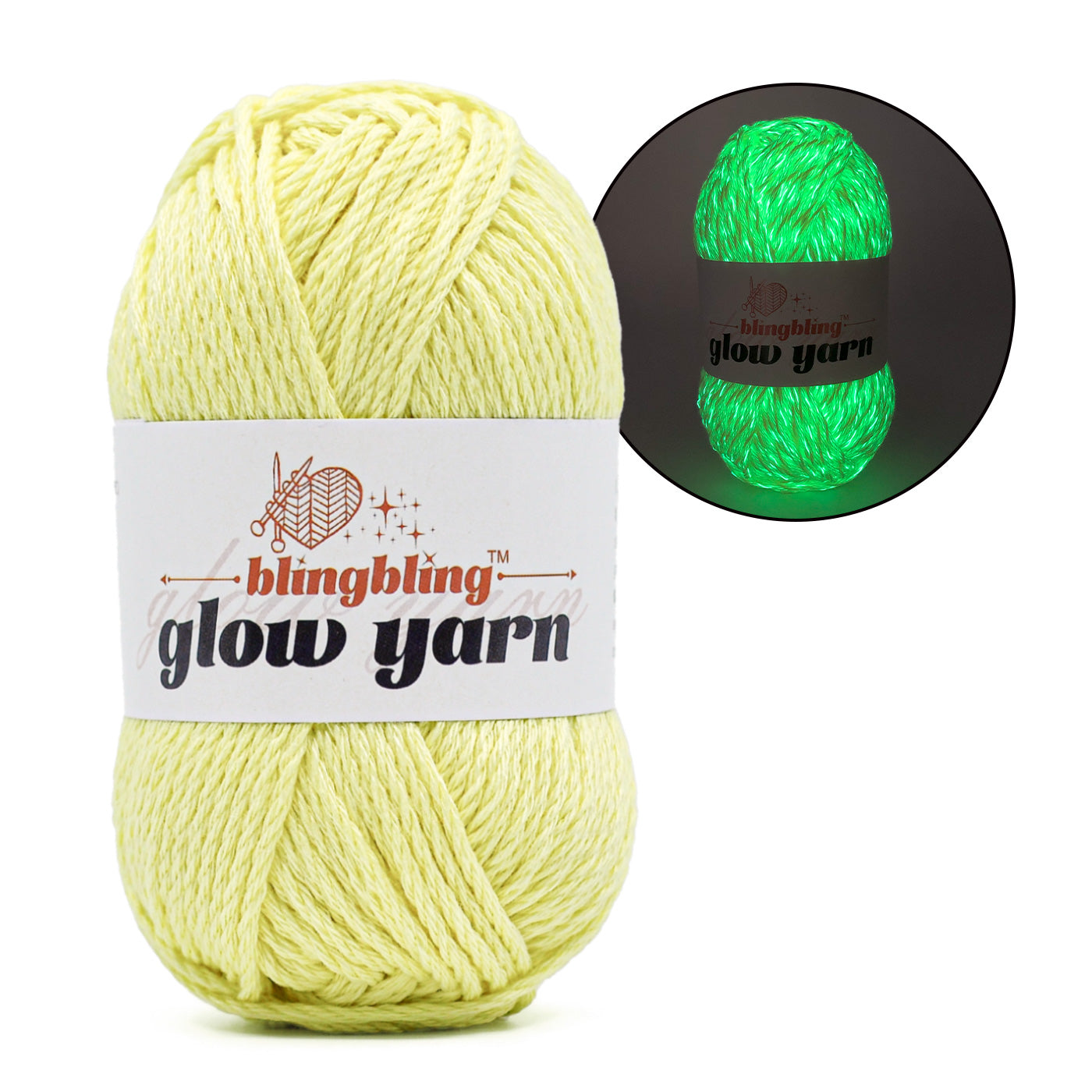 2024 New Premium Glow-in-the-Dark Yarns（5 color package)