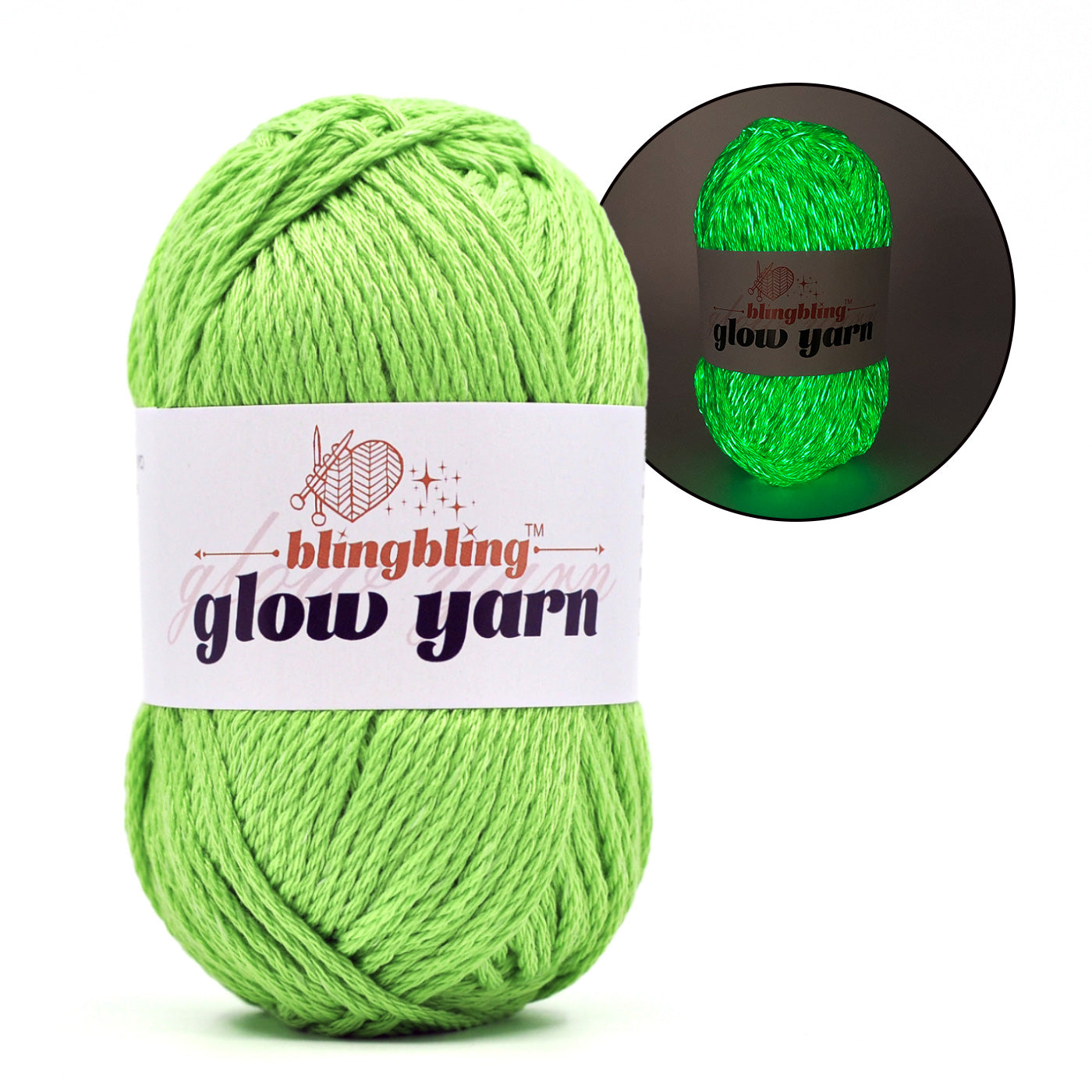 2024 New Premium Glow-in-the-Dark Yarns（5 color package)