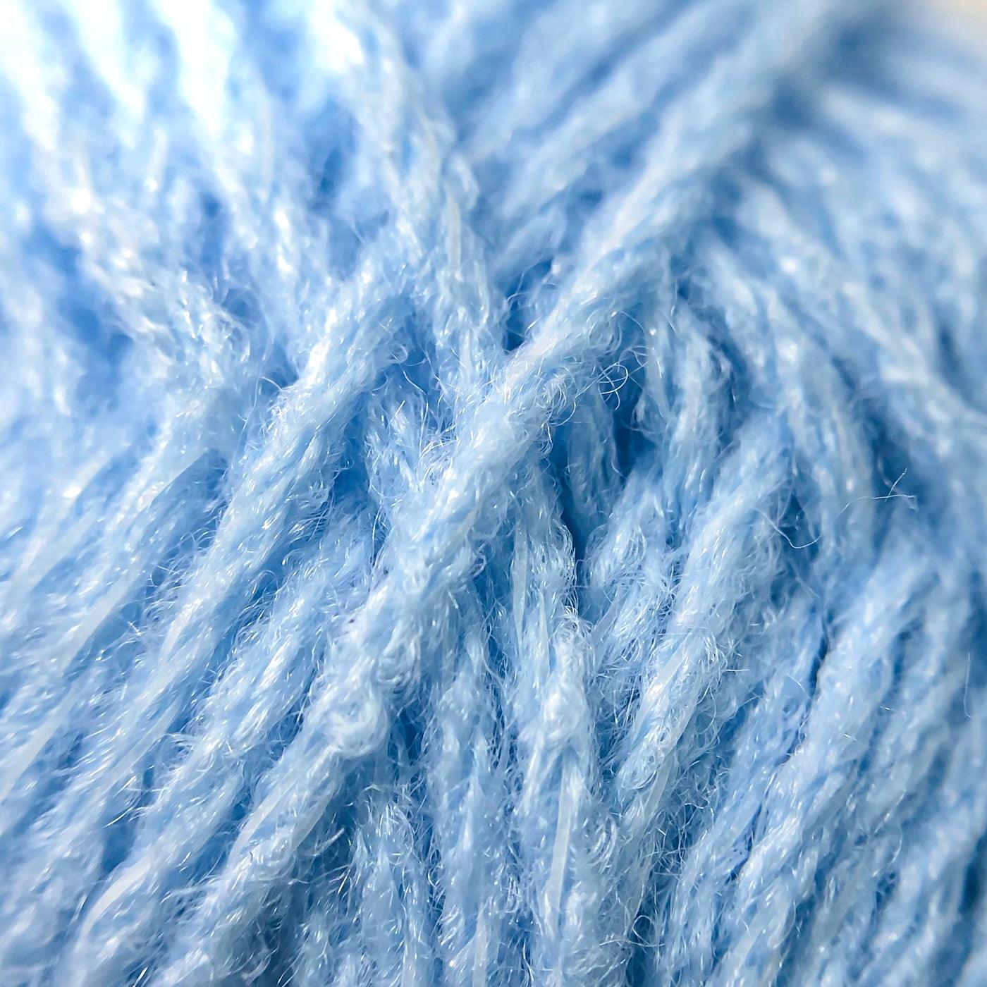 Eco-friendly blue acrylic glow-in-the-dark yarn (Glow Blue Jean Yarn) - BlingBlingYarn