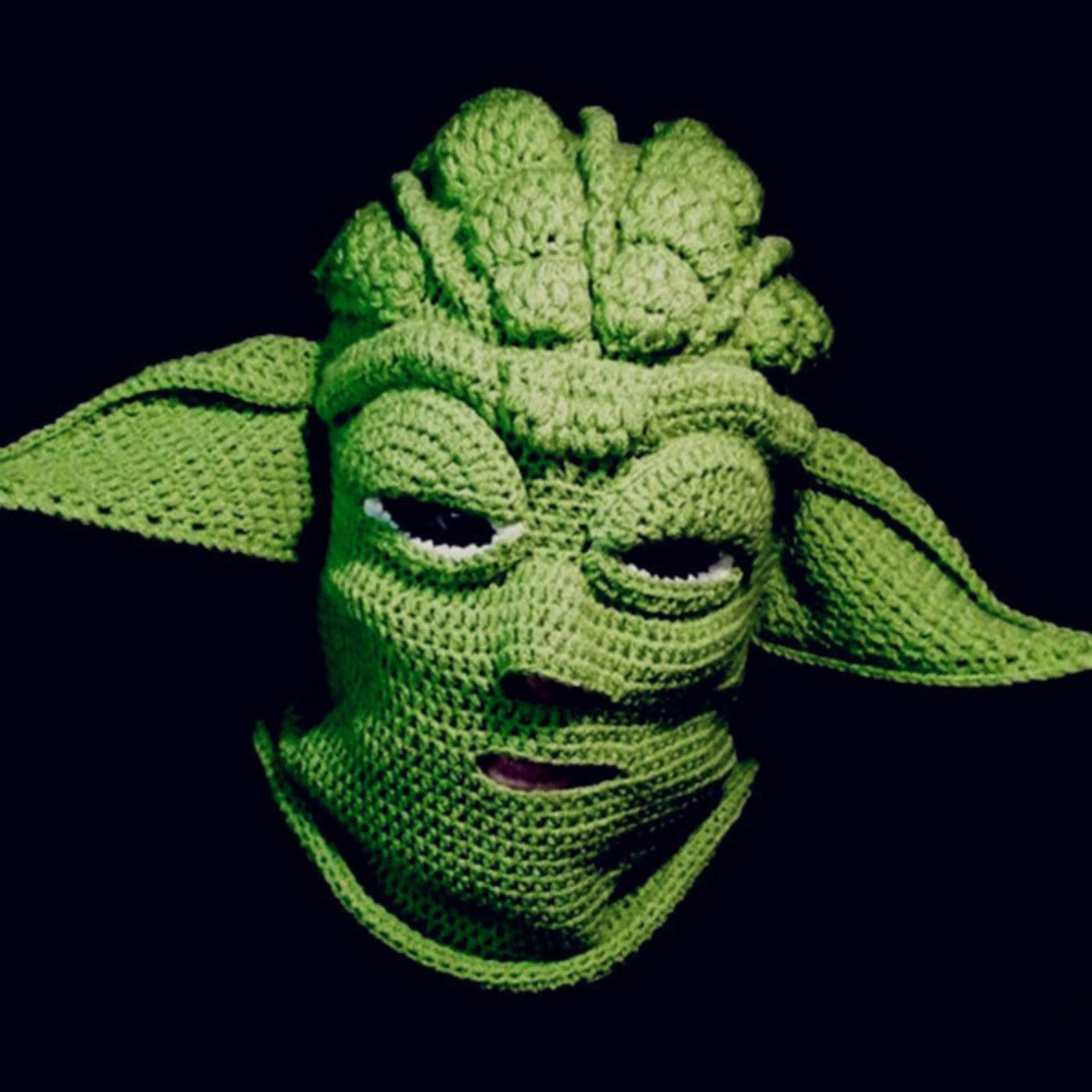 Glow-in-the-Dark Yoda Master Cosplay Hat - BlingBlingYarn