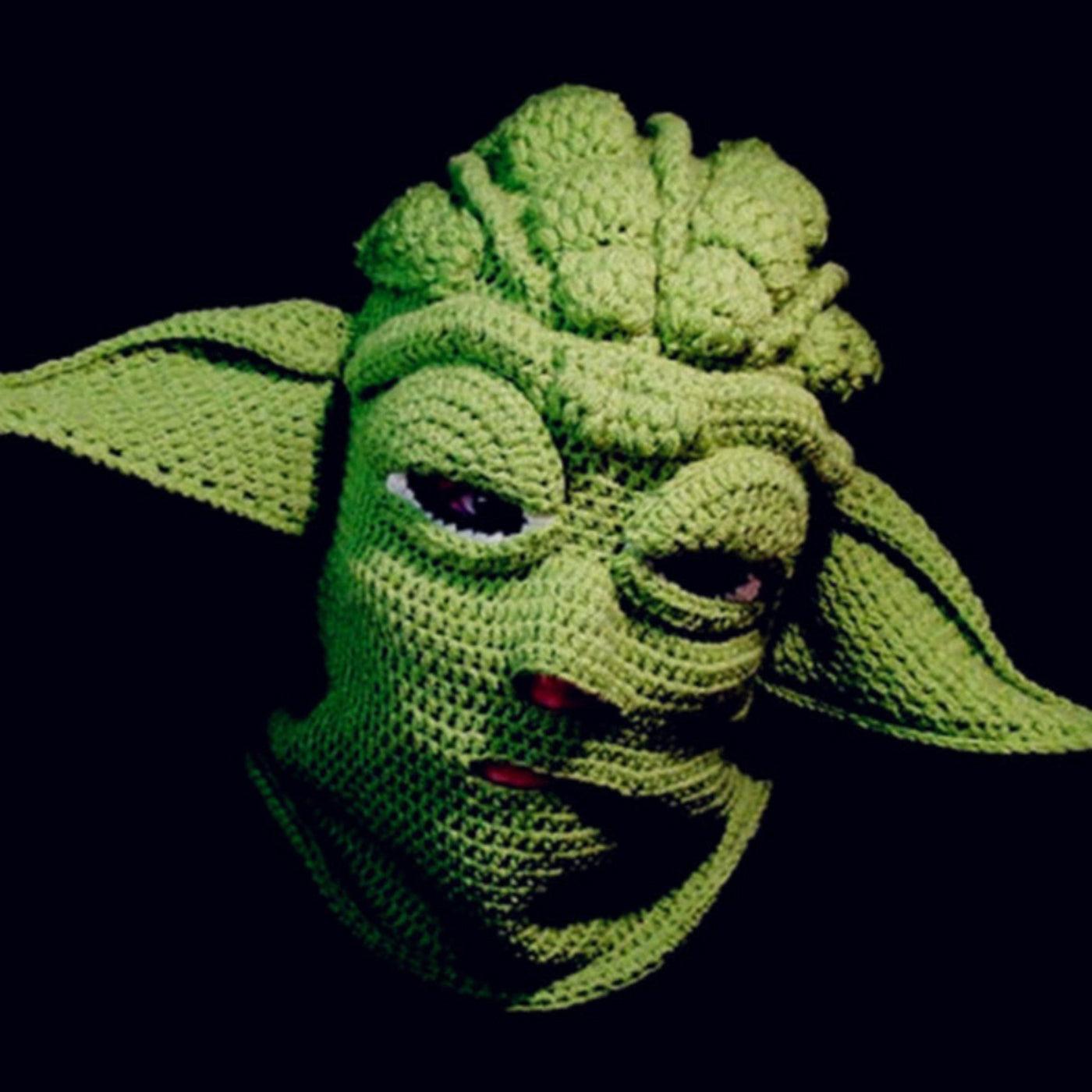 Glow-in-the-Dark Yoda Master Cosplay Hat - BlingBlingYarn