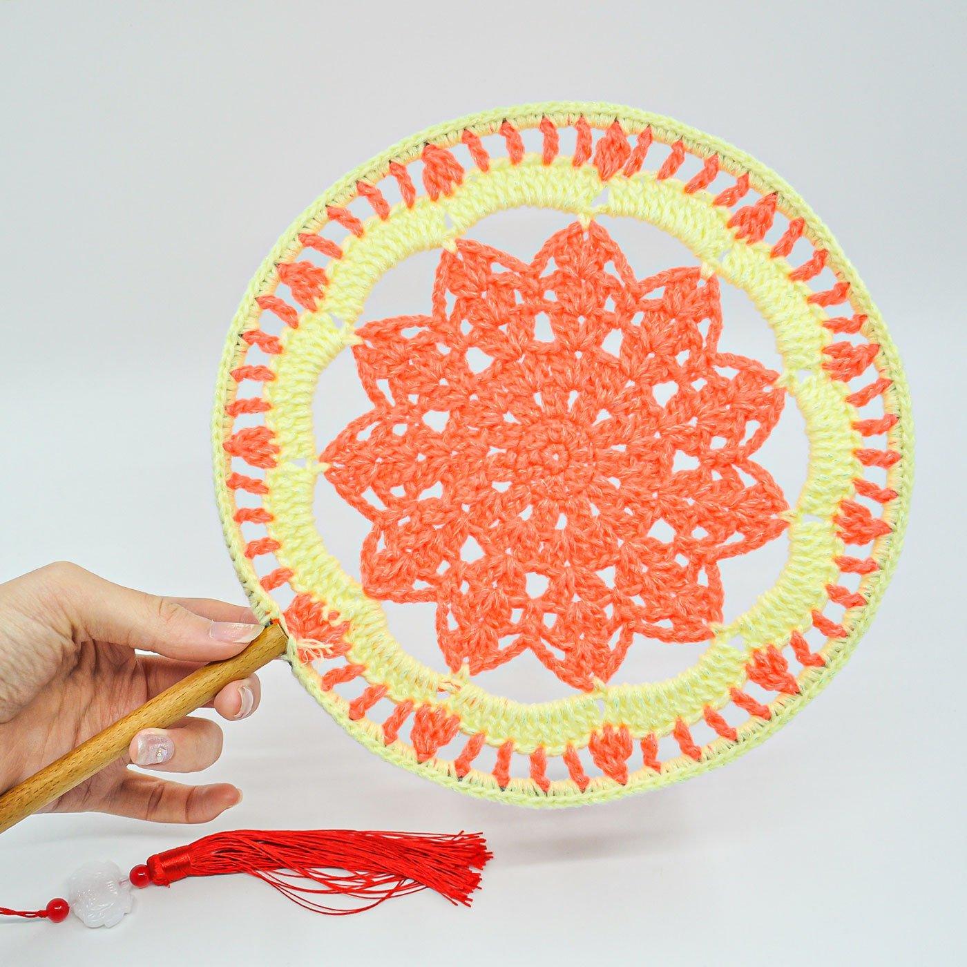 Handmade DIY Crochet Round Fan - BlingBlingYarn