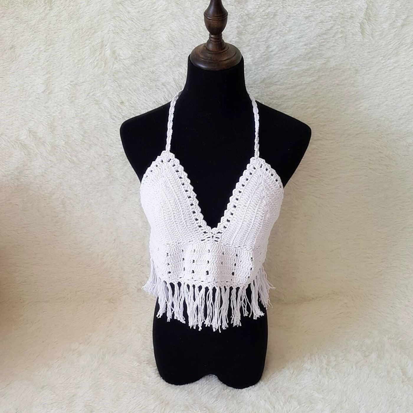 Luminous Fringe Cover-Up & Crochet Bikini - BlingBlingYarn