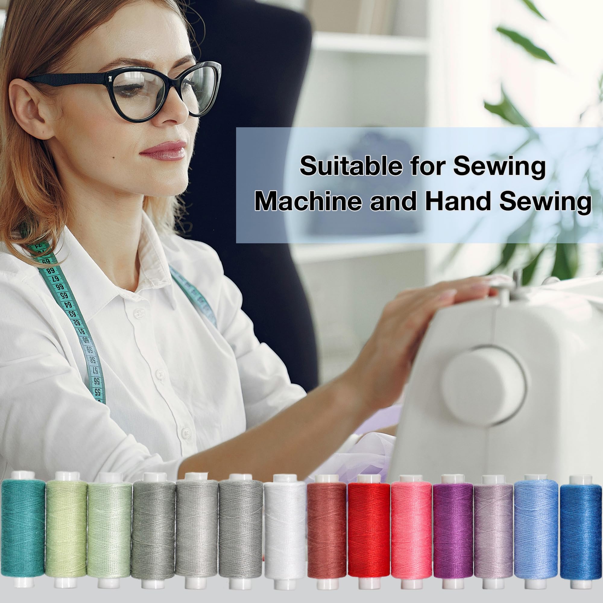 Sewing Thread-24 Spools of Polyester Thread for Hand & Machine Sewing