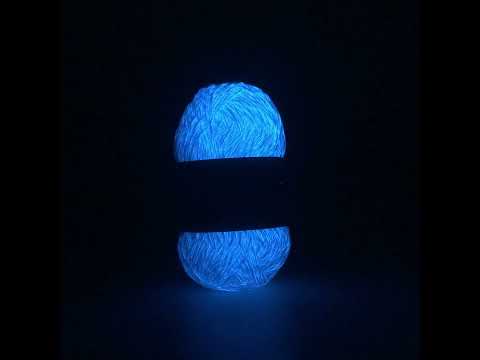 Premium Glow-in-the-Dark Acrylic with Metallic Shine (Blue Glow)About this item Glow yarn: Crochet yarn You need to expose the yarn completely to the sunlight for 15~30 minutes to fully absorb the light, Difference: knitting yarn of different colors refle